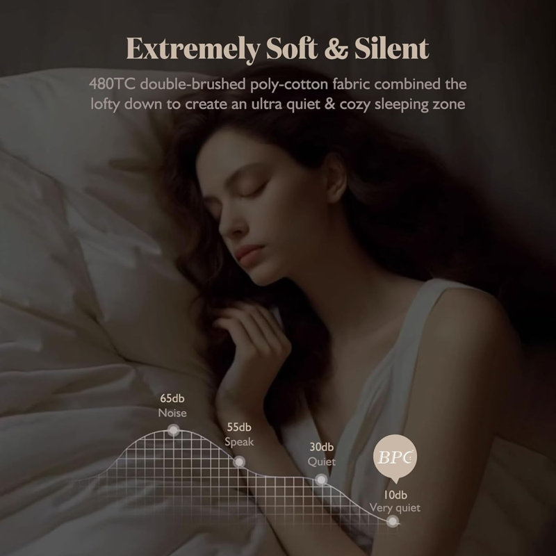Insert de couette en duvet toutes saisons 750FP, Lit simple
