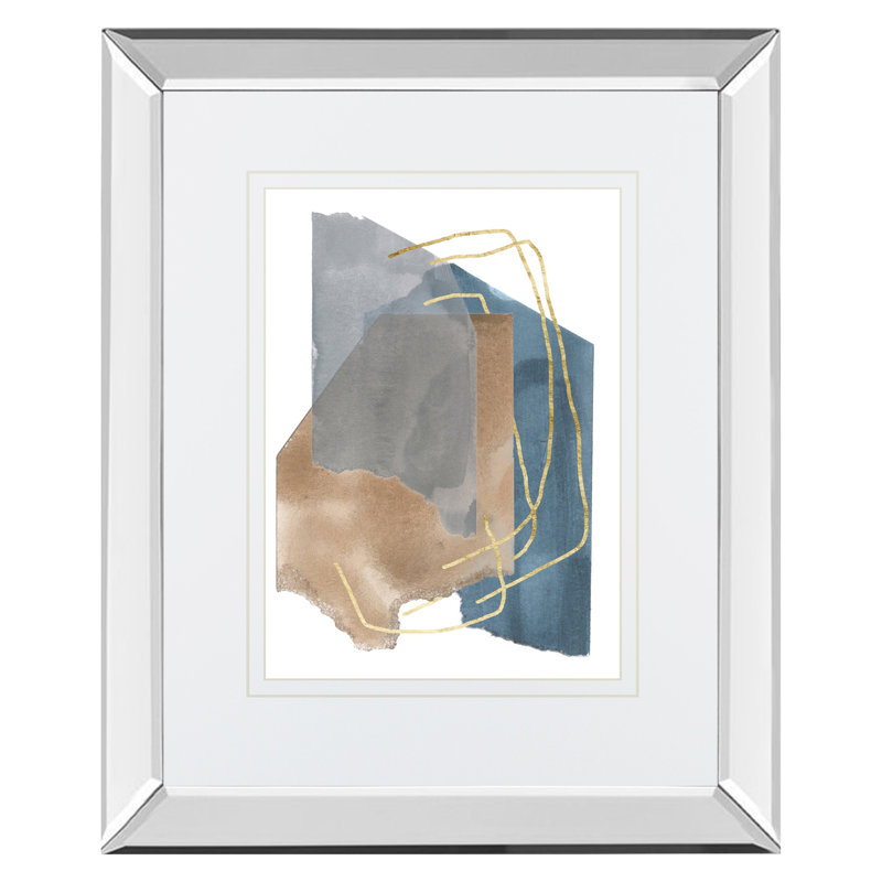 Art mural «Matter Dissolving I» - 34 po x 40 po - Cadre en miroir