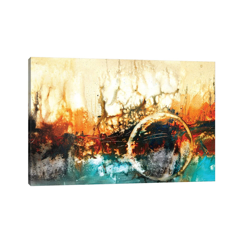 Abstract XIV 1 Piece Wrapped Canvas Painting, 20.32cm H x 30.48cm W x 1.905cm D