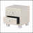 Elegant Velvet Nightstand with 2 Drawers, Beige Storage Bedside Table with Crystal Handle & Button-Tufted Design-1598659019