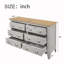 Commode double 47,63 po à 6 tiroirs Hewitt