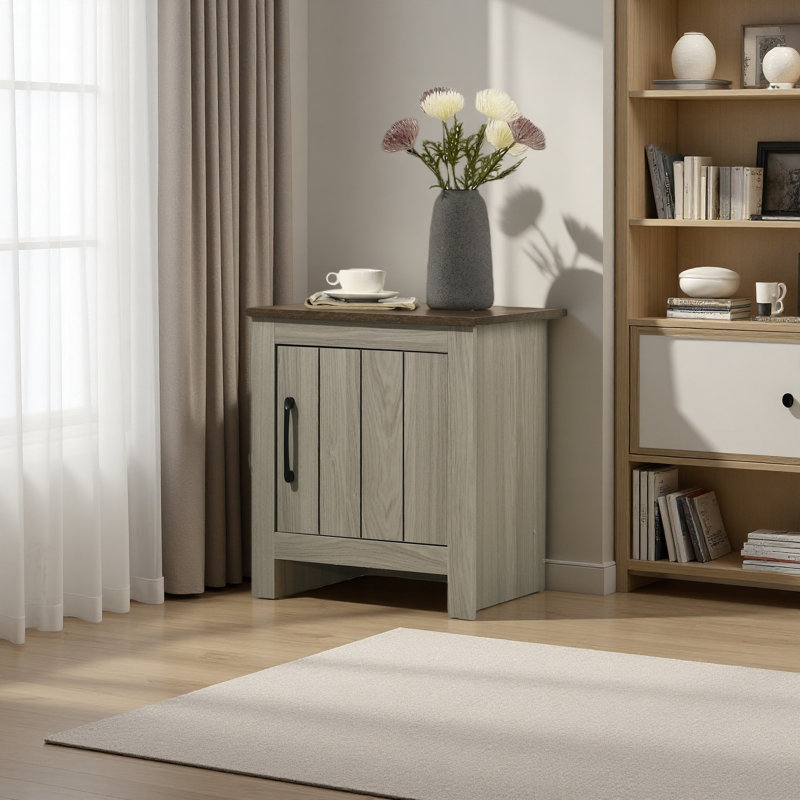 Table de bout l 16 po, table d'appoint, table de chevet avec porte d'armoire