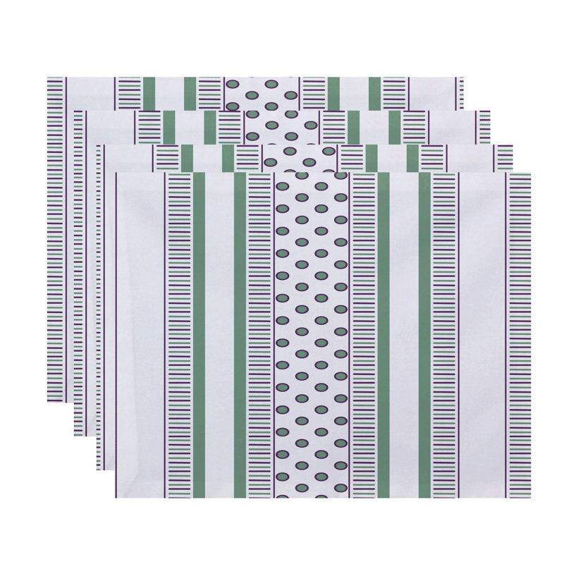 Ferrier Polyester Geometric Rectangle Placemat, Purple