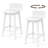 24.5" Counter Height Bar Stools Set of 4 w/ Footrest Solid Rubber Wood Legs-128949361-128949360