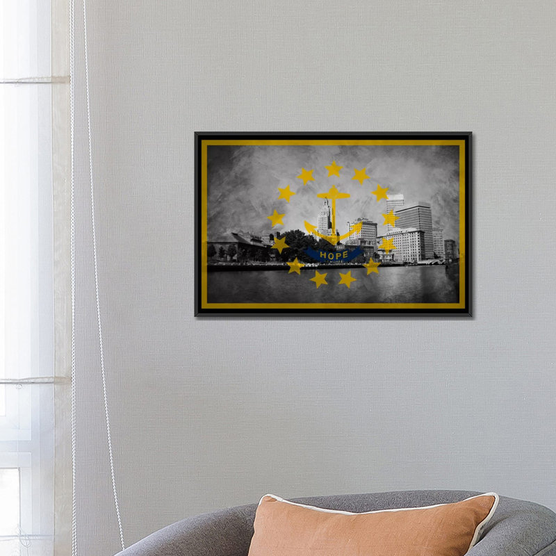 Impression sur toile, H 18 po x l 26 po x P 1,5 po, Toile avec cadre noir, Pas de tapis