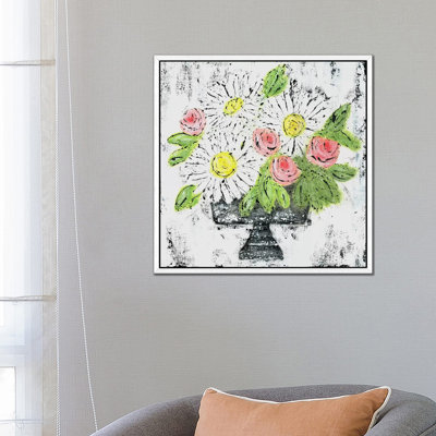 Daisy Floral by Ashley Bradley - Print on Canvas