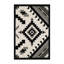 Soft Plush Ehmann Rustic Geometric Area Rug in Beige – Black Binding-918841409