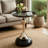 Side Table Round Black Luxury