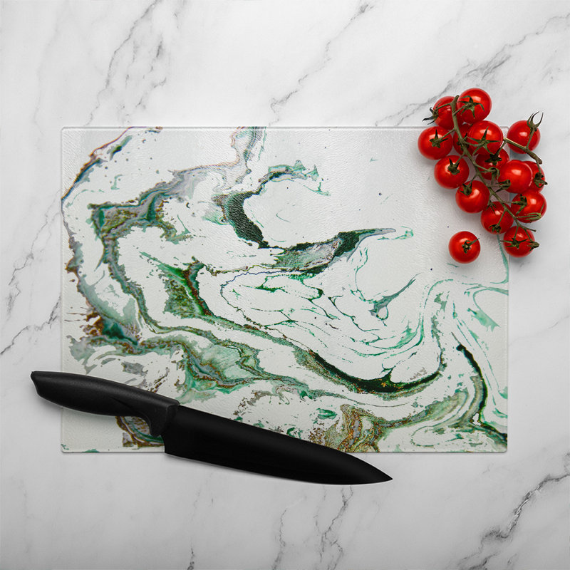 Marble Glass Chopping Board