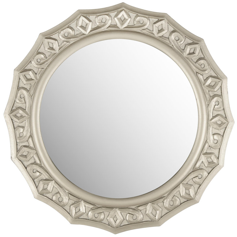 Engineered Wood Flat Wall Mirror, Pewter