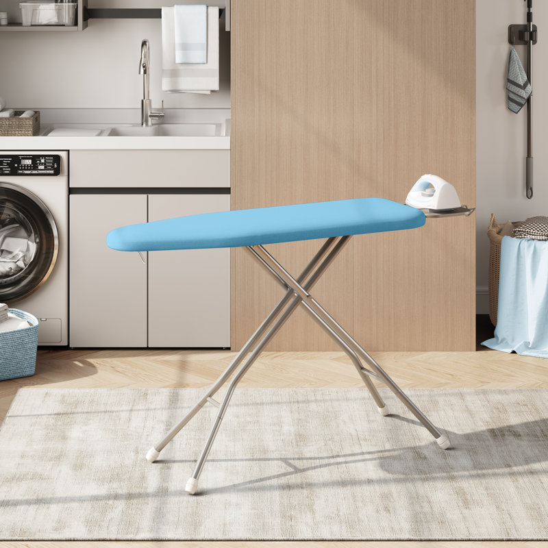 Table à repasser à hauteur réglable avec 4 pieds, Bleu