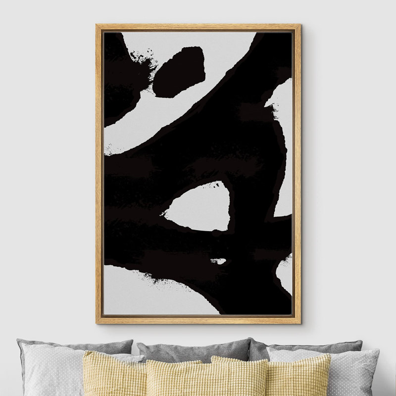 BAW, coups de peinture foncée, motifs géométriques, minimalisme, détente moderne, calme, noir et blanc, Naturel