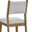 Chaises de salle à manger en tissu de chêne noyer de 2, poids de 35 lb, confortable pour les dîners de buffet en tissu 2 po, dossier ouvert, profondeur de produit de 23 po, ajout élégant