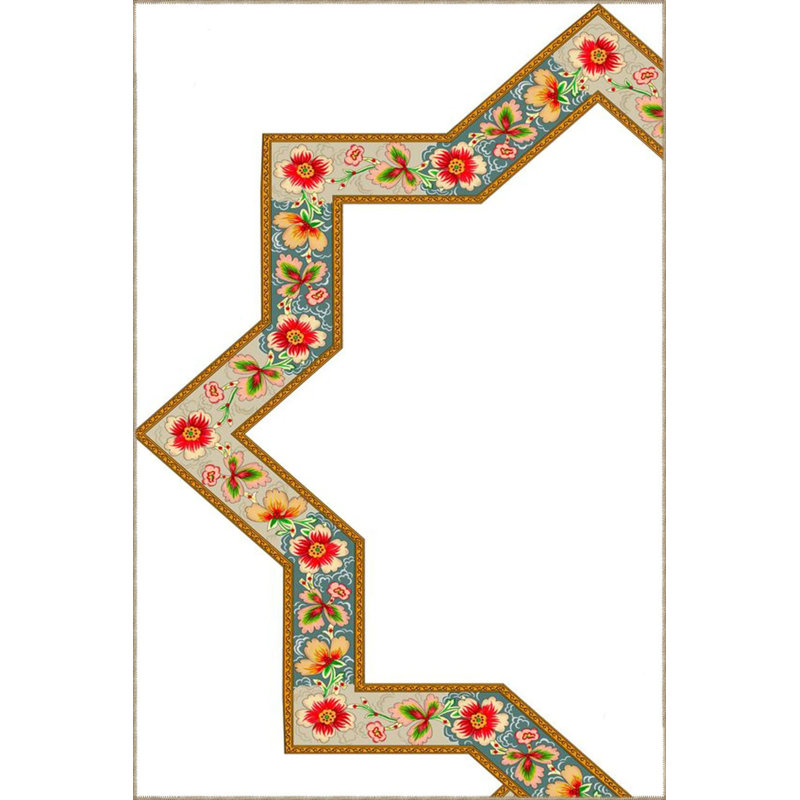 Tapis tissé en étoile et base lavable, Rectangle 4 pi x 5 pi 11 po