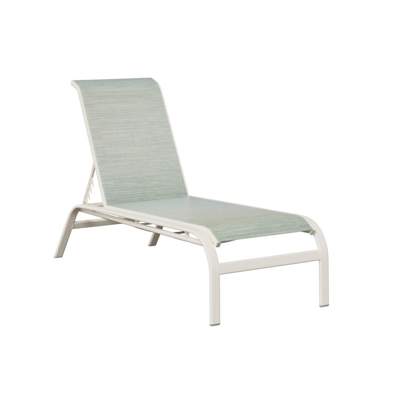 Chaise longue sans accoudoirs Berlin Gardens Murphy, Menthe, Blanc mat