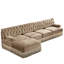 L 135 po, chameau, velours, style, jupe à pampille, salons, ergonomique, jupe à 4 sièges, chambre à coucher, espaces, modulaire