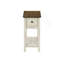 Table d'appoint, bout, table d'appoint, 2 niveaux, étroit, chambre à coucher, lampe, tiroir de rangement, placage blanc antique