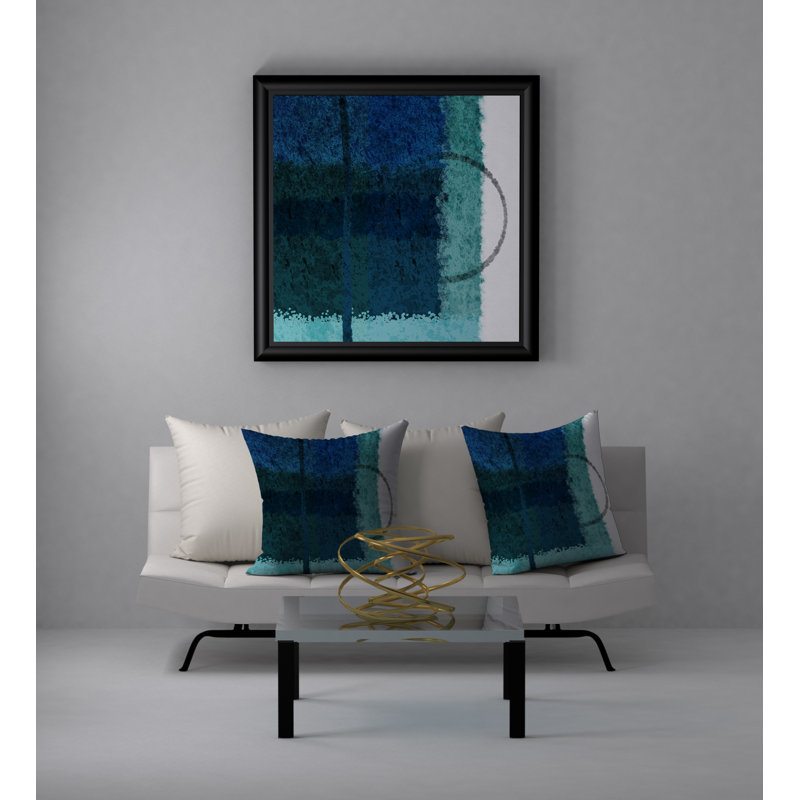 Abstract Reversible Throw Pillow, 20"x20"