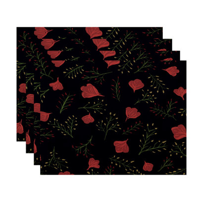 Slezak Polyester Floral Rectangle Placemat