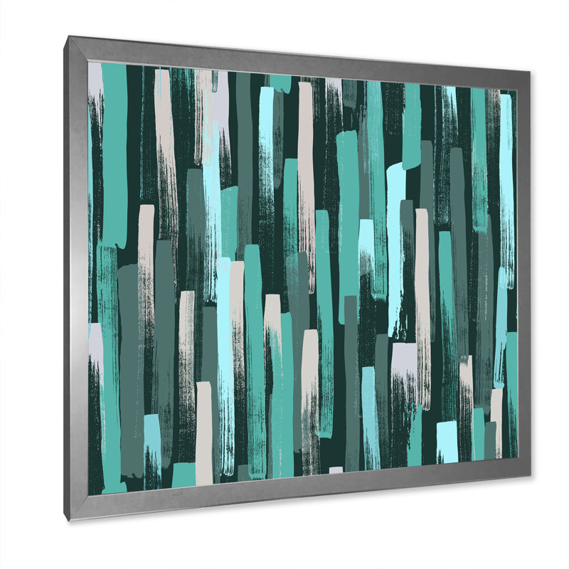 Grunge - Print on Canvas, 36" H x 36" W x 1.5" D, Silver Picture Frame