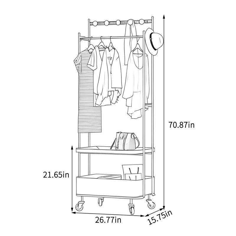 High Quality Coat Rack with Durable Frame