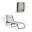 Chaise de plage 2 pièces - filet respirant, 4 inclinables, pliante crème pour chaise longue de plage, cour, extérieur
