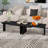 Modern Minimalist Coffee Table Set, Rectangle Coffee Table With Splicing Design-1446998156