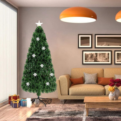 Lighted Artificial Pine Christmas Tree