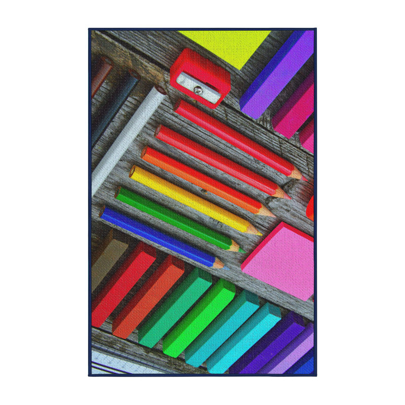 Tapis de zone rouge school times, Rectangle 3 pi x 5 pi