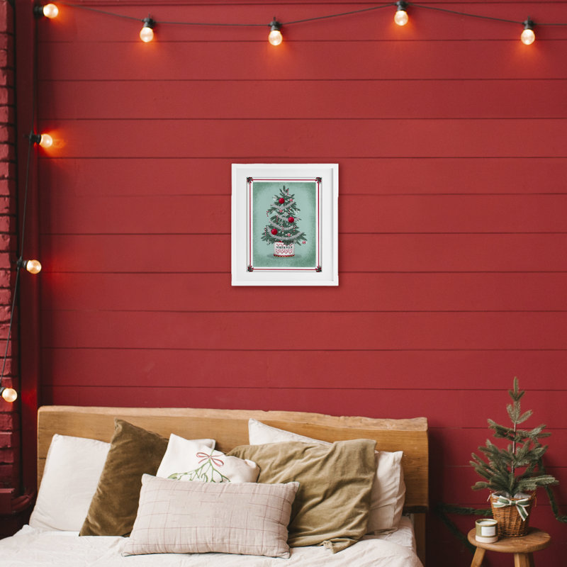 «North Pole Candy Cane», reproduction encadrée sous verre, conception de Jilly Jack Designs, H 13 po x l 16 po