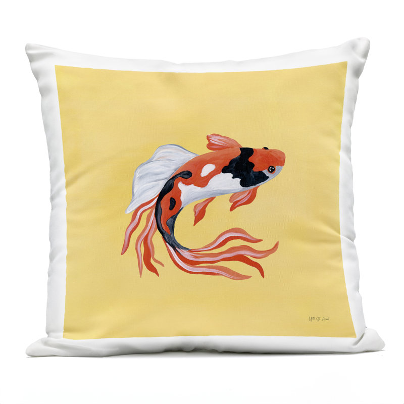 Oreiller Koi on Yellow