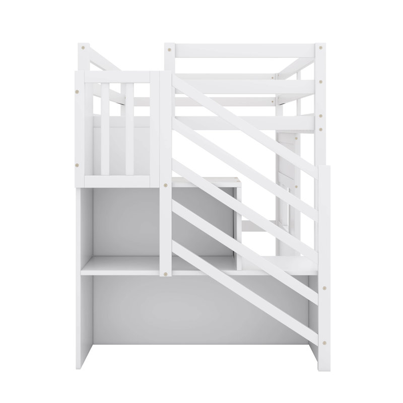 Jennylee Kids Twin Loft Bed, White