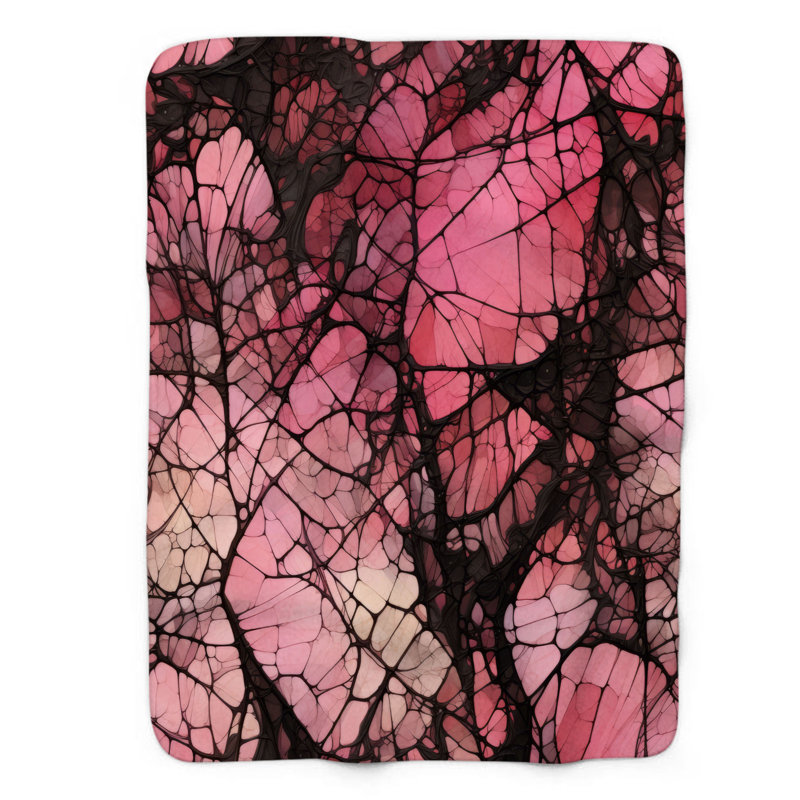 Bits en verre rose - couverture de qualité supérieure 1 pièce, Lit simple