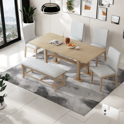 Extendable Wood Dining Table Sets(must Include Both Table And Chair)