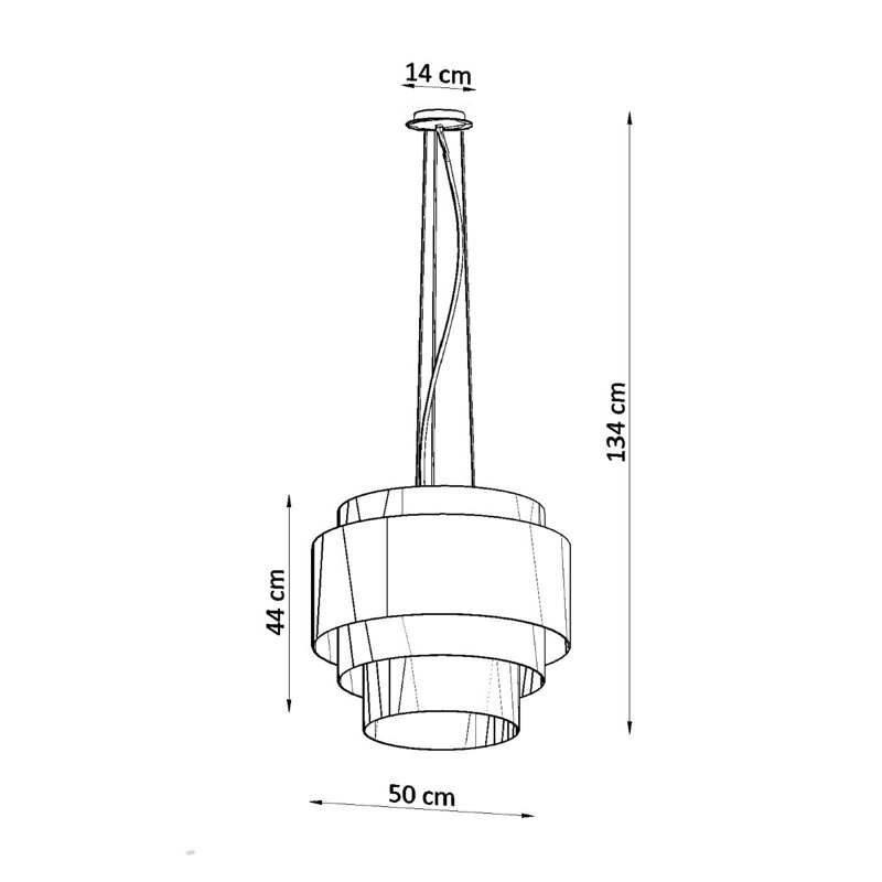 5 - Light White Drum Pendant