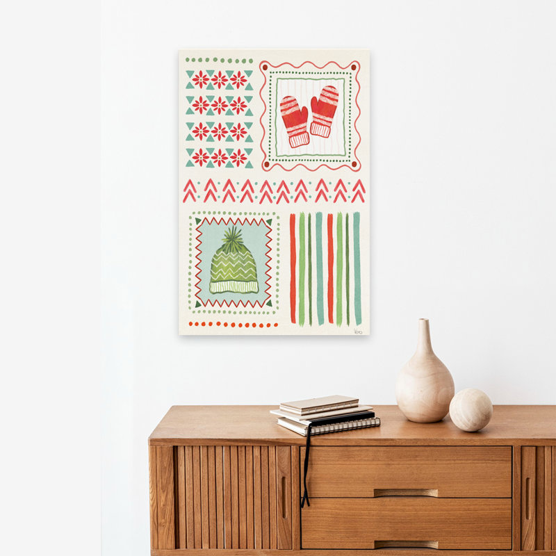 Bright Whimsy II - bleu contemporain lumineux Christma, H 24 po x l 16 po