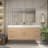59" Wall-Mounted Double Bathroom Vanity Set-98420107