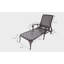 Chaise longue en aluminium coulé brun 1Pcs-961164835