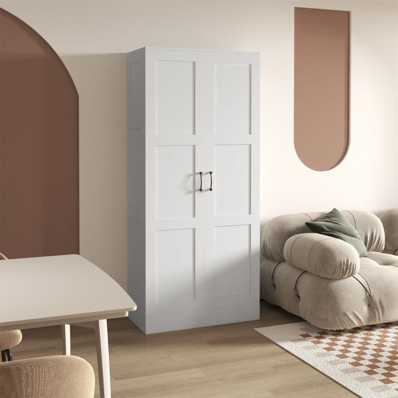 Armoire de rangement polyvalente et moderne avec tablettes réglables et portes à fermeture douce