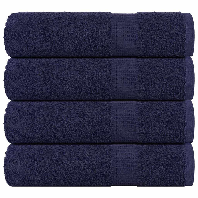 Besek 100% Cotton Bath Towels, 100 x 150 cm, Navy blue, 4