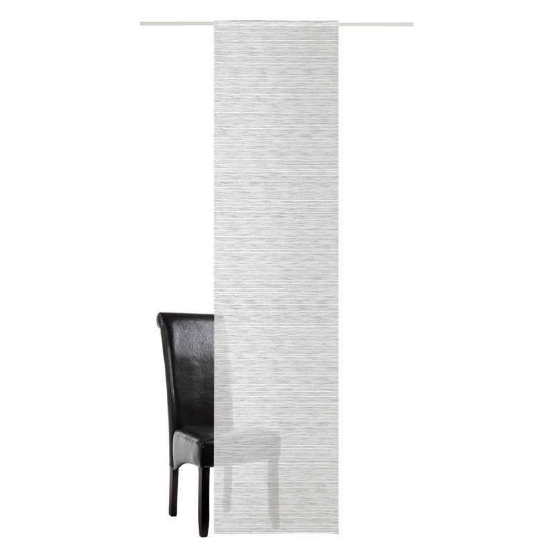 Zayas Semi Sheer Curtain Panel Pair, Black/White
