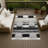 Machine Washable Indoor/Outdoor Chantille ACN2772 Squares Rug-401321070-401321064