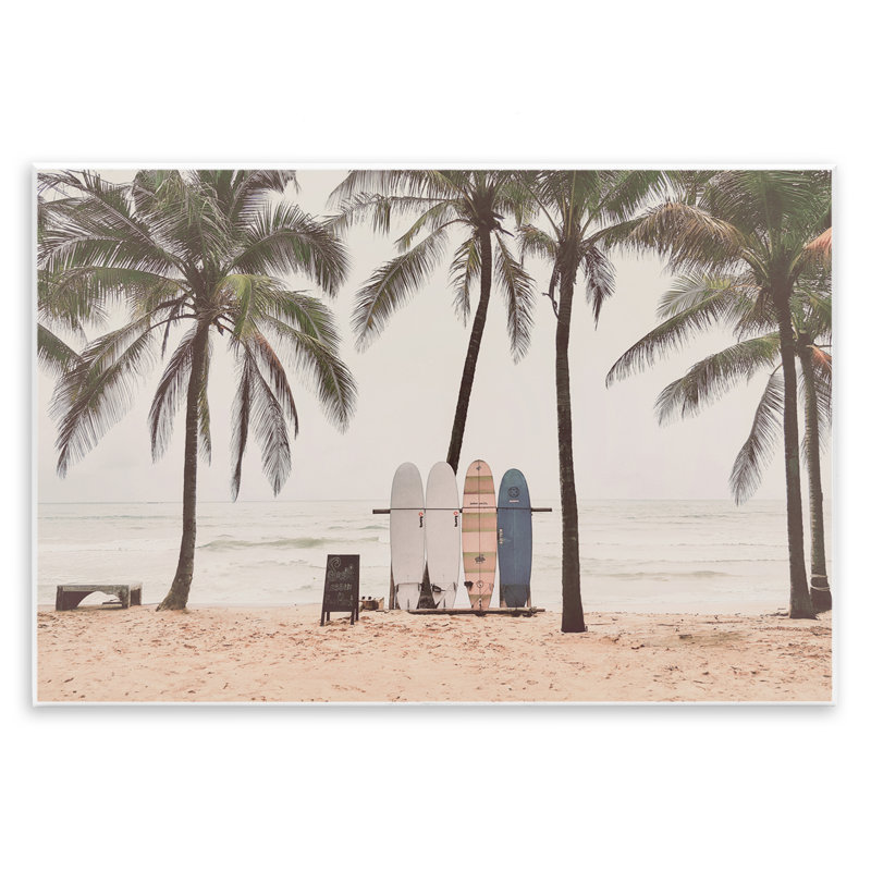 Plaque murale The Boards Surfer's Beach, design par Sissi et Seb, H 10 po x l 15 po