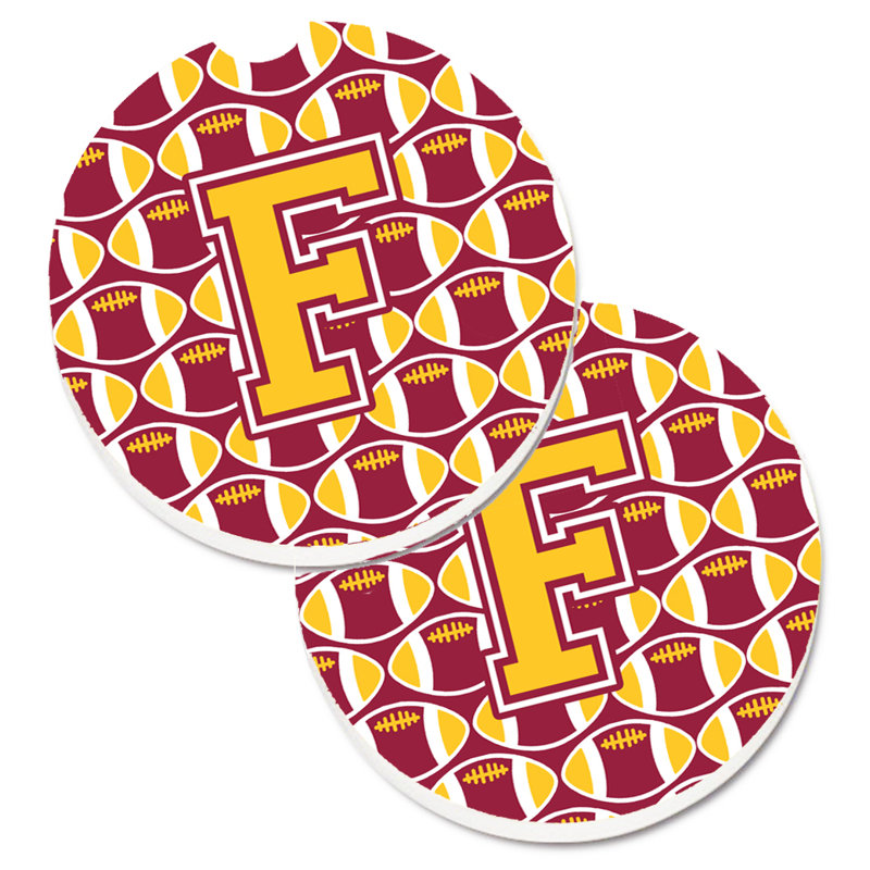 Sous-verre de football, F, Cardinal / or