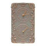 Acanthus Indoor/Outdoor Wall Clock and Thermometer