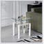 Table de bout blanche en verre trempé transparent avec rangement à 2 couches, pour une vie moderne et peu encombrante-338732806-338732801