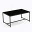 Table basse, table basse en verre avec pieds en métal