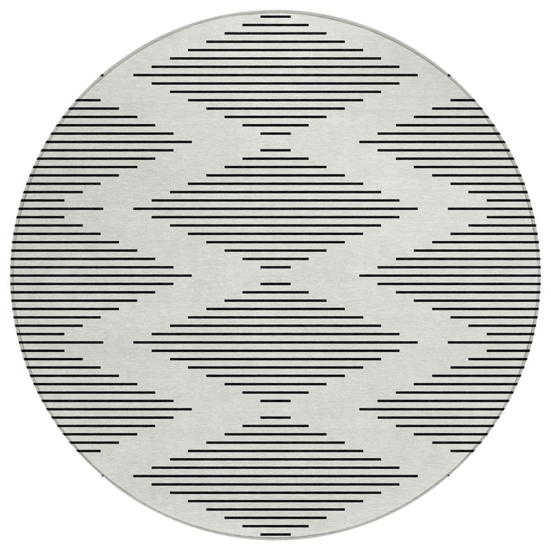 Velina Ivory Washable Indoor-Outdoor Rug - , 2'6" x 3'10"