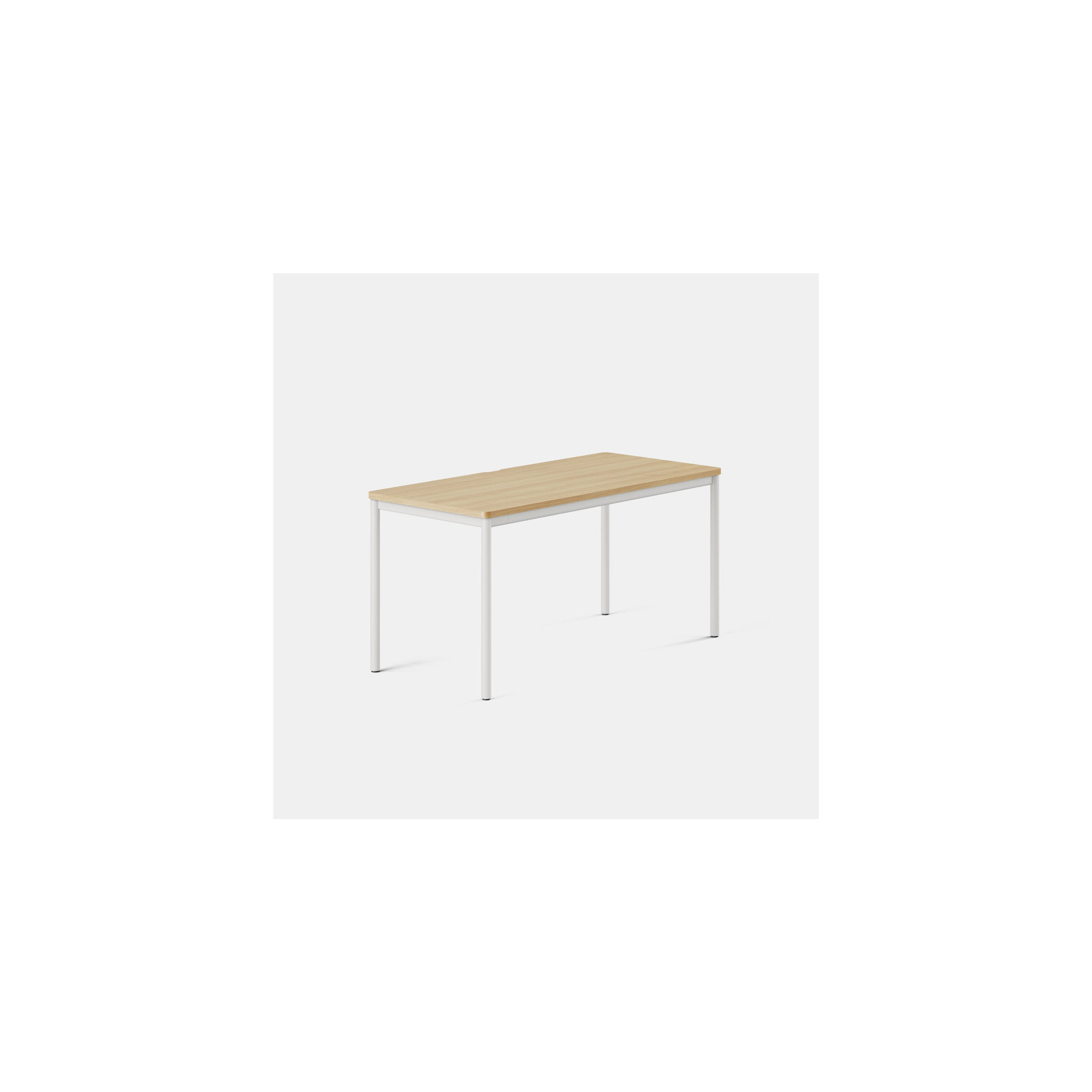 Daily Desk, 28.5" H x 58" W x 27" D, White, Woodgrain