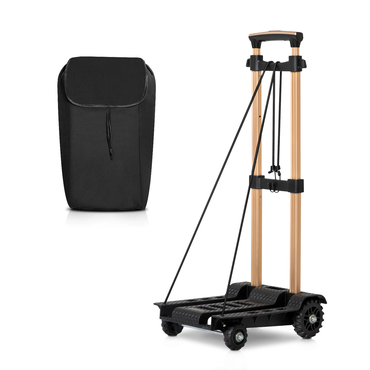 MoNiBloom Foldable Hand Truck 88 lbs Capacity, Dolly Luggage Carts with